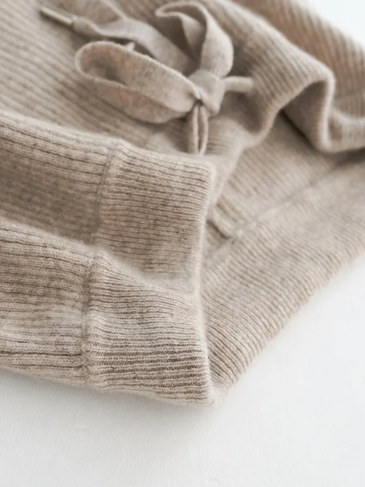 Elara Wool Knitted Wide Leg Pants