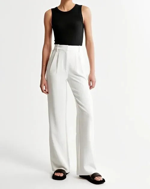Alessia Tailored Wide-Leg Trousers