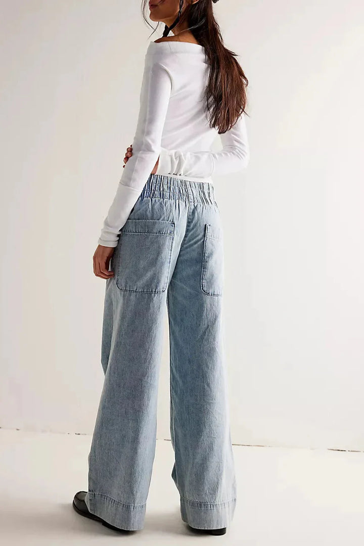 Solène Wide-Leg Denim Jeans