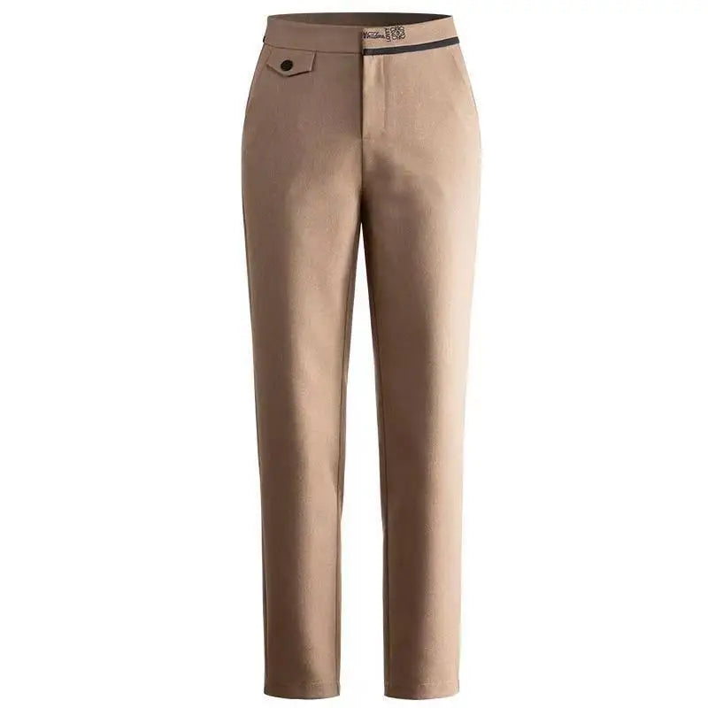 Célina Straight-Leg Cropped Trousers