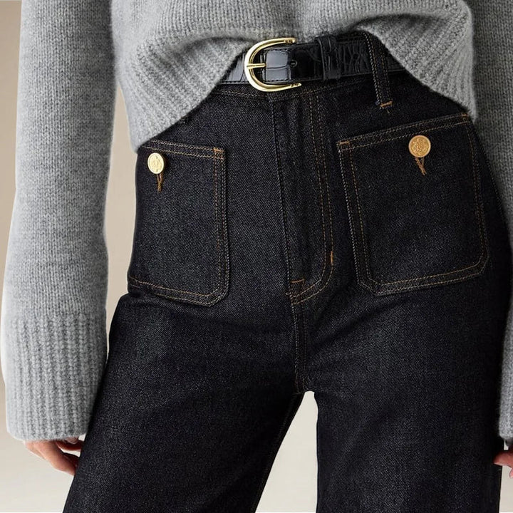 Aurelia Pocket Detail Wide-Leg Jeans