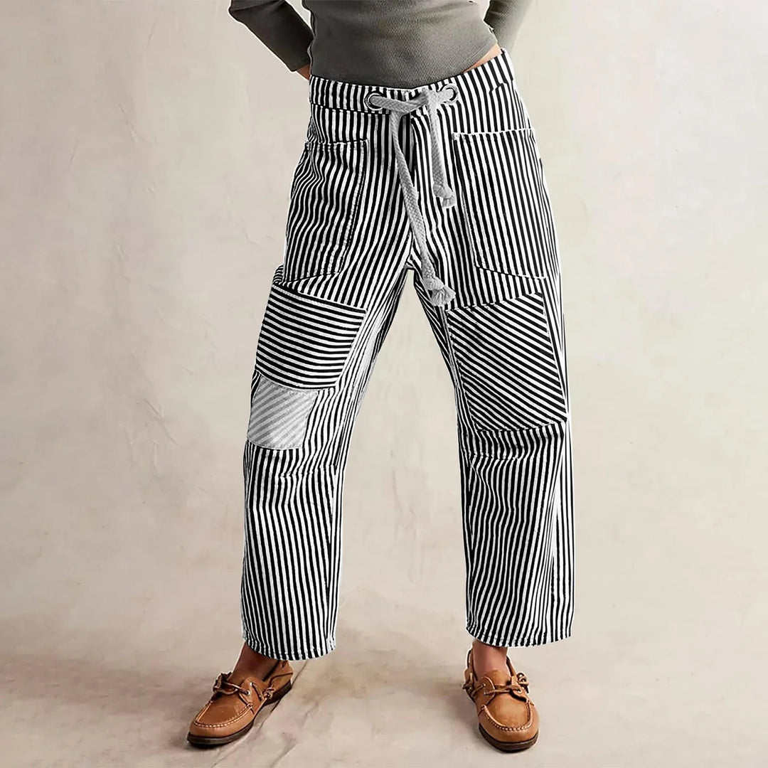 Elowen Stripe Patchwork Trousers