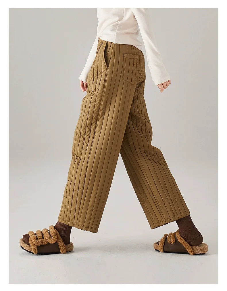 Daria Quilted Wide-Leg Pants
