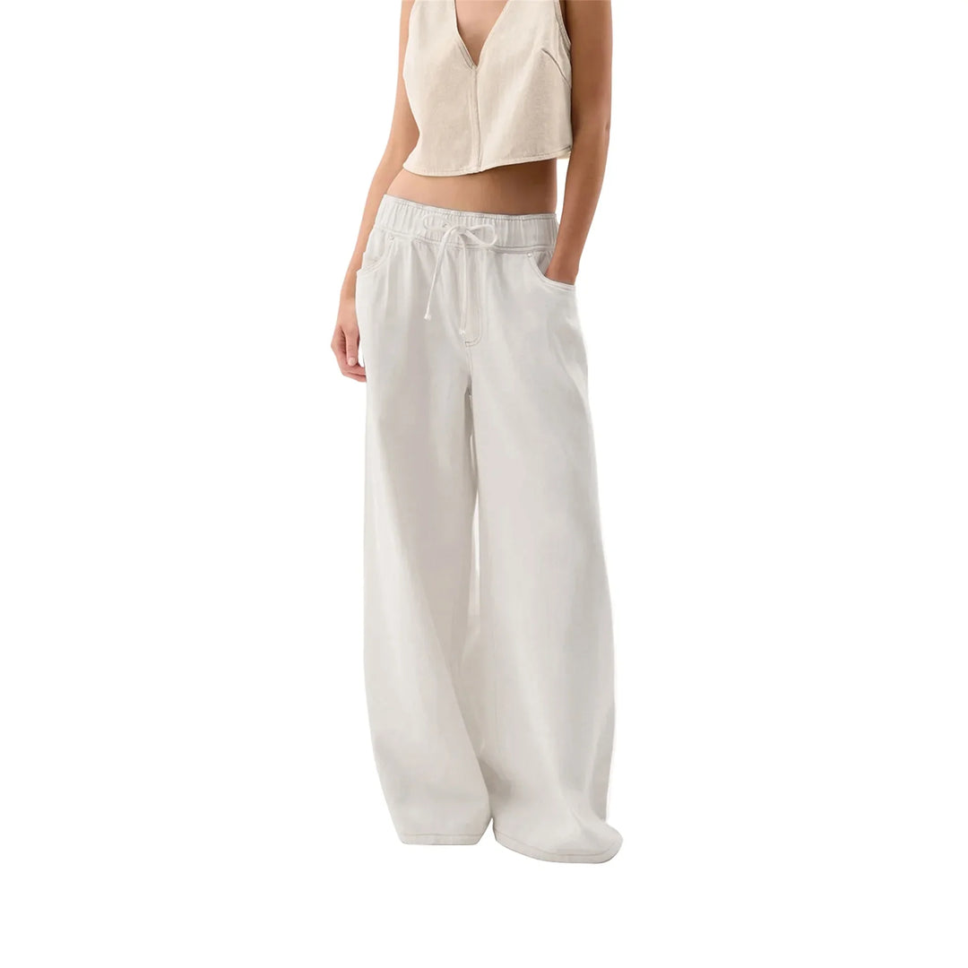 Auren Drawstring Wide-Leg Jeans