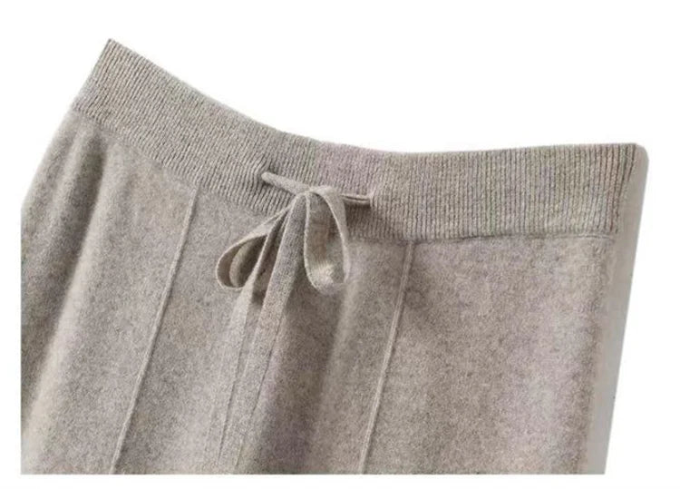Elysia Merino Wool Wide-Leg Trousers