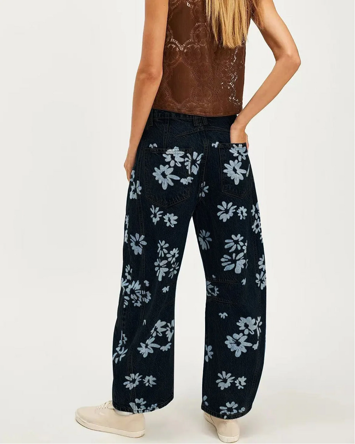 Virelle Tapestry Wide-Leg Jeans