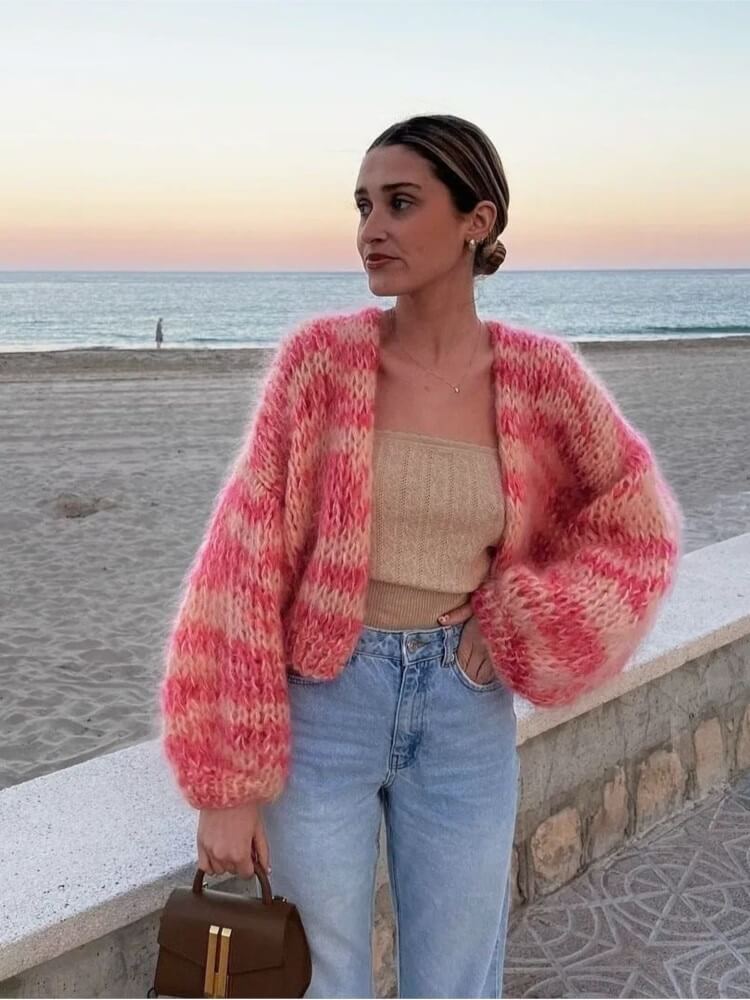 Priscilla Cropped Knit Sweater