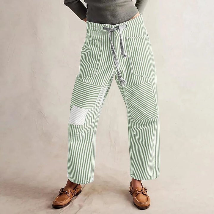Elowen Stripe Patchwork Trousers