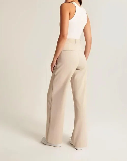 Alessia Tailored Wide-Leg Trousers