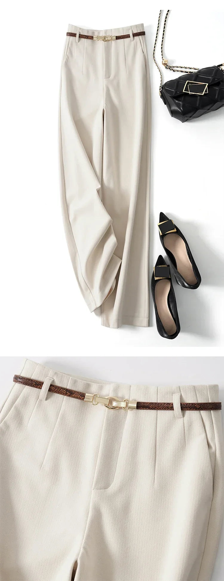 Virella Wide-Leg Wool Trousers