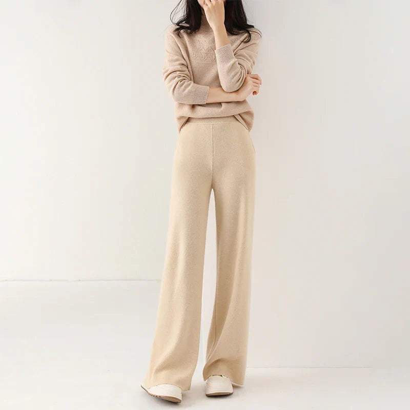 Mireya Merino Wide-Leg Lounge Pants