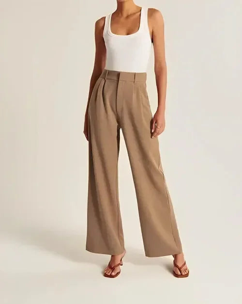 Alessia Tailored Wide-Leg Trousers