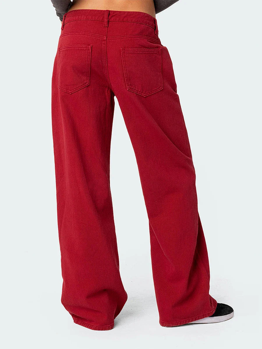 Delphine Straight-Leg Denim Jeans
