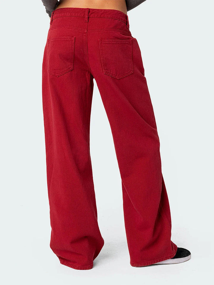 Delphine Straight-Leg Denim Jeans