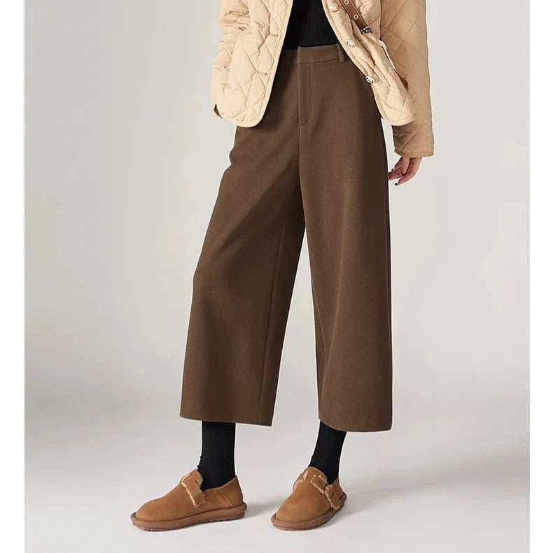 Elowira Wool Wide-Leg Trousers