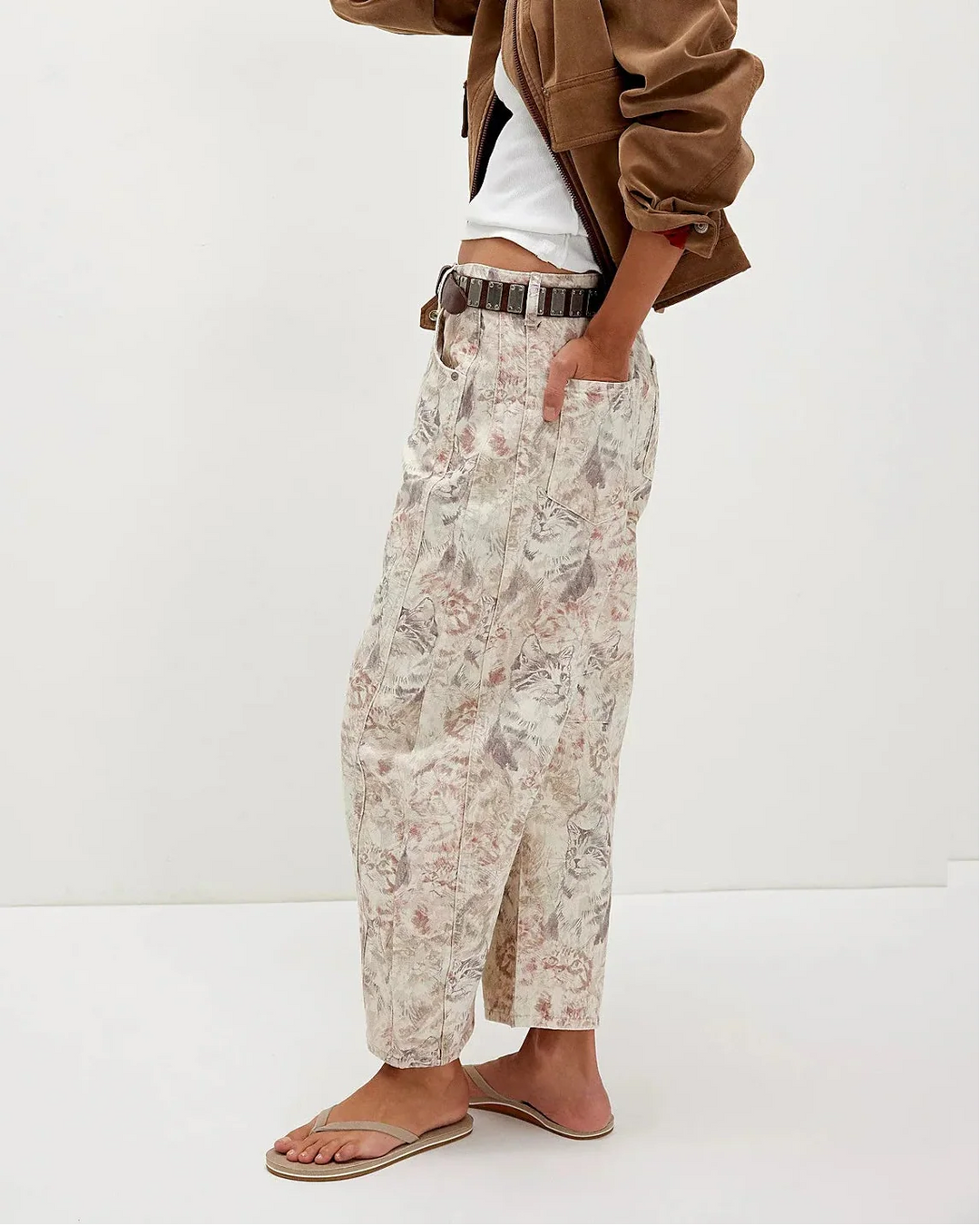 Virelle Tapestry Wide-Leg Jeans