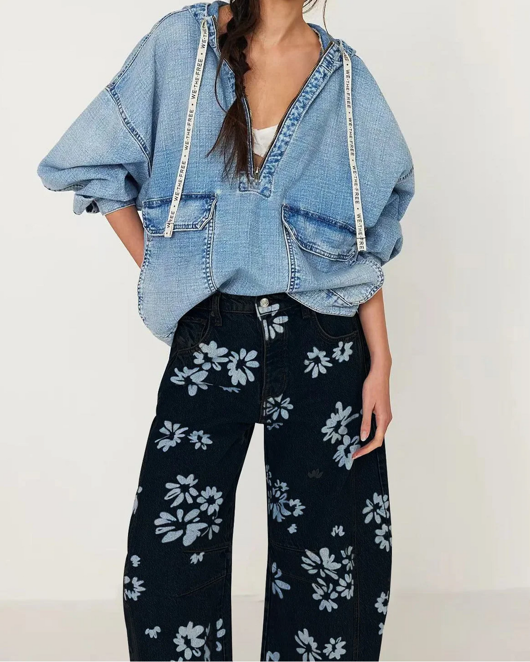 Virelle Tapestry Wide-Leg Jeans