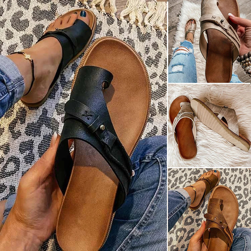 Roma Toe Ring Slide Sandals