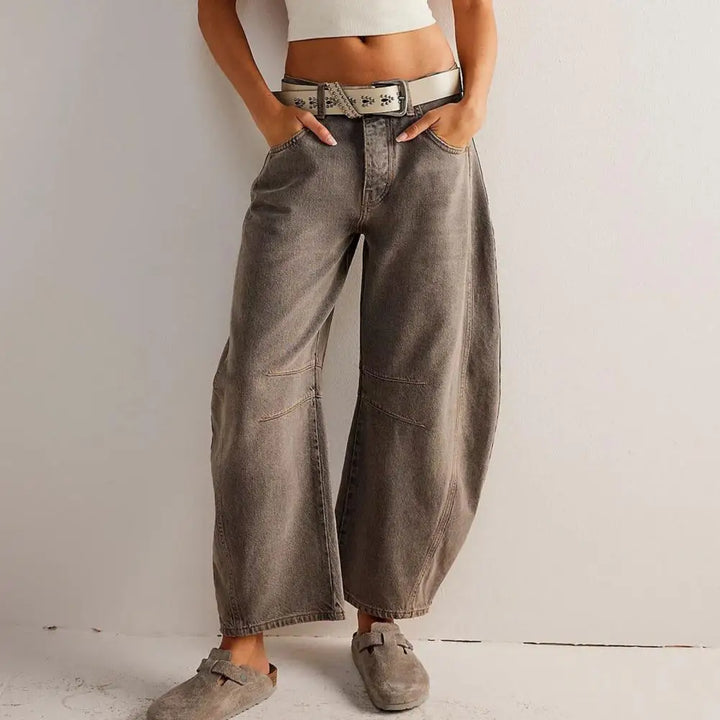 Everly Barrel-Leg Denim Jeans