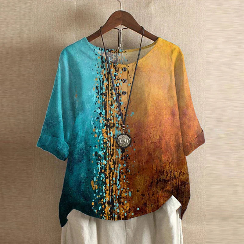 Anya Retro Floral Blouse