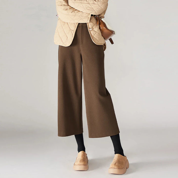 Elowira Wool Wide-Leg Trousers