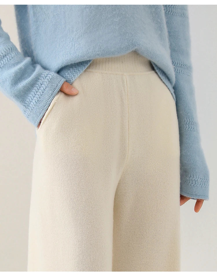 Mireya Merino Wide-Leg Lounge Pants