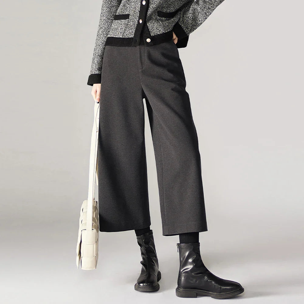 Elowira Wool Wide-Leg Trousers