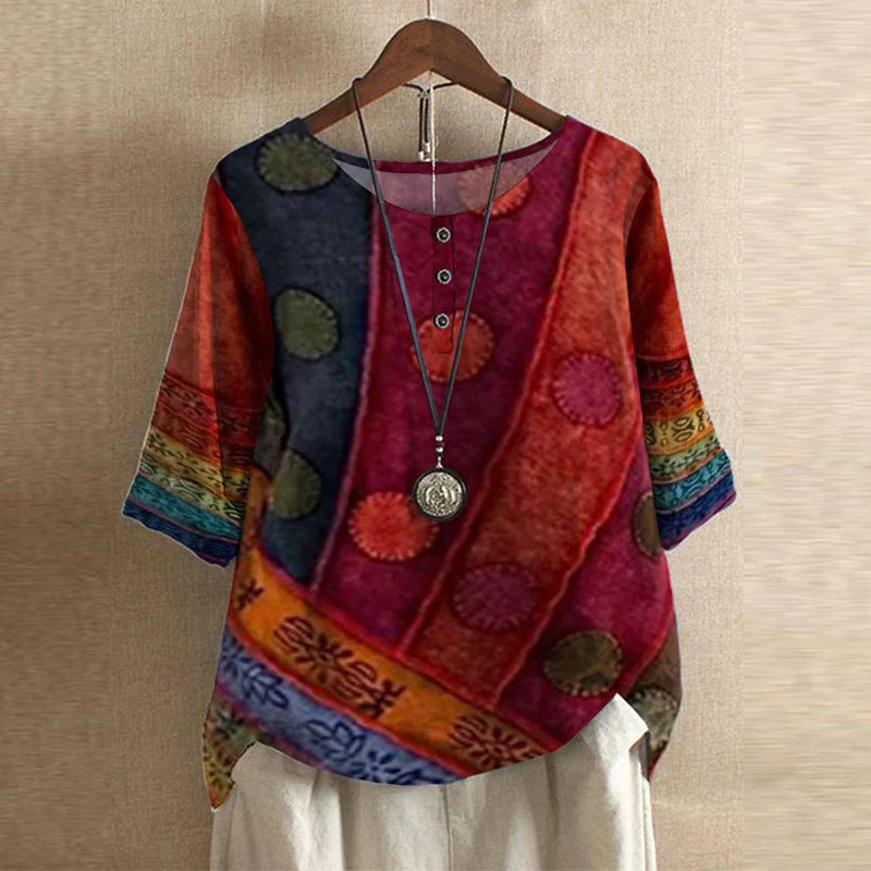 Anya Retro Floral Blouse