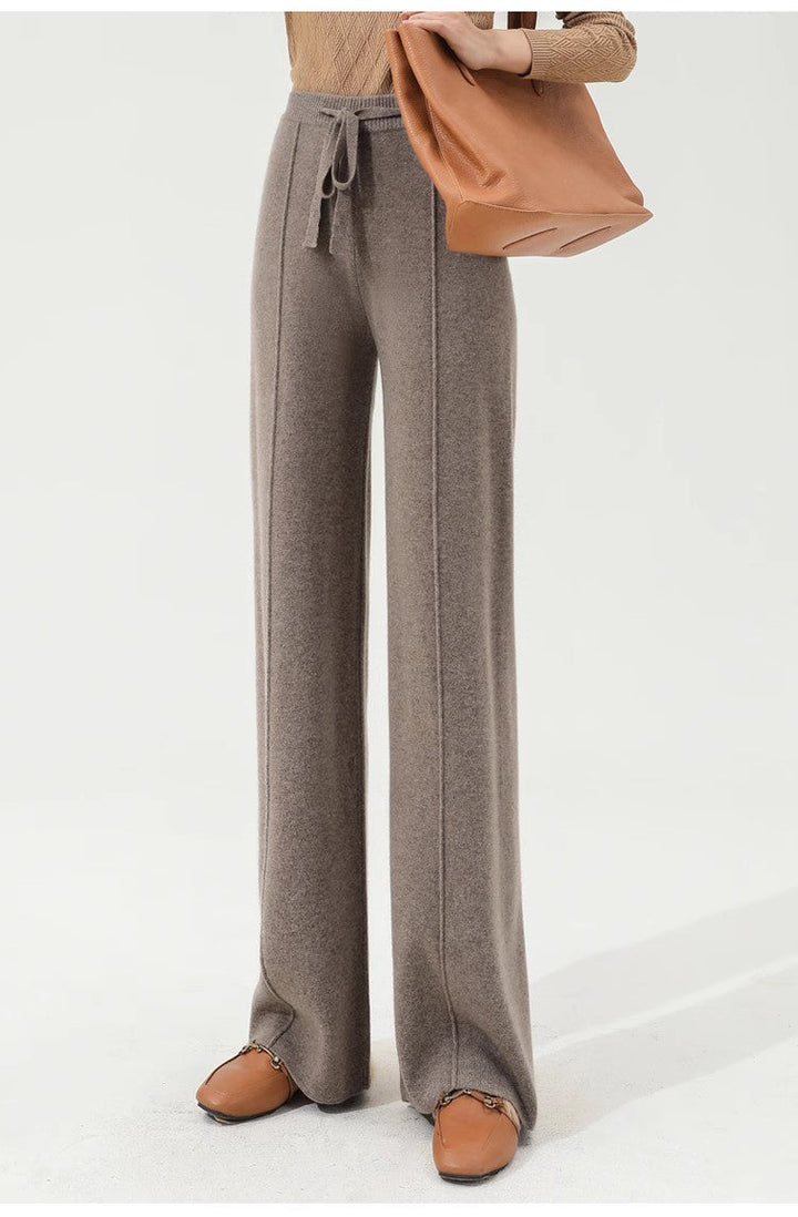 Elysia Merino Wool Wide-Leg Trousers