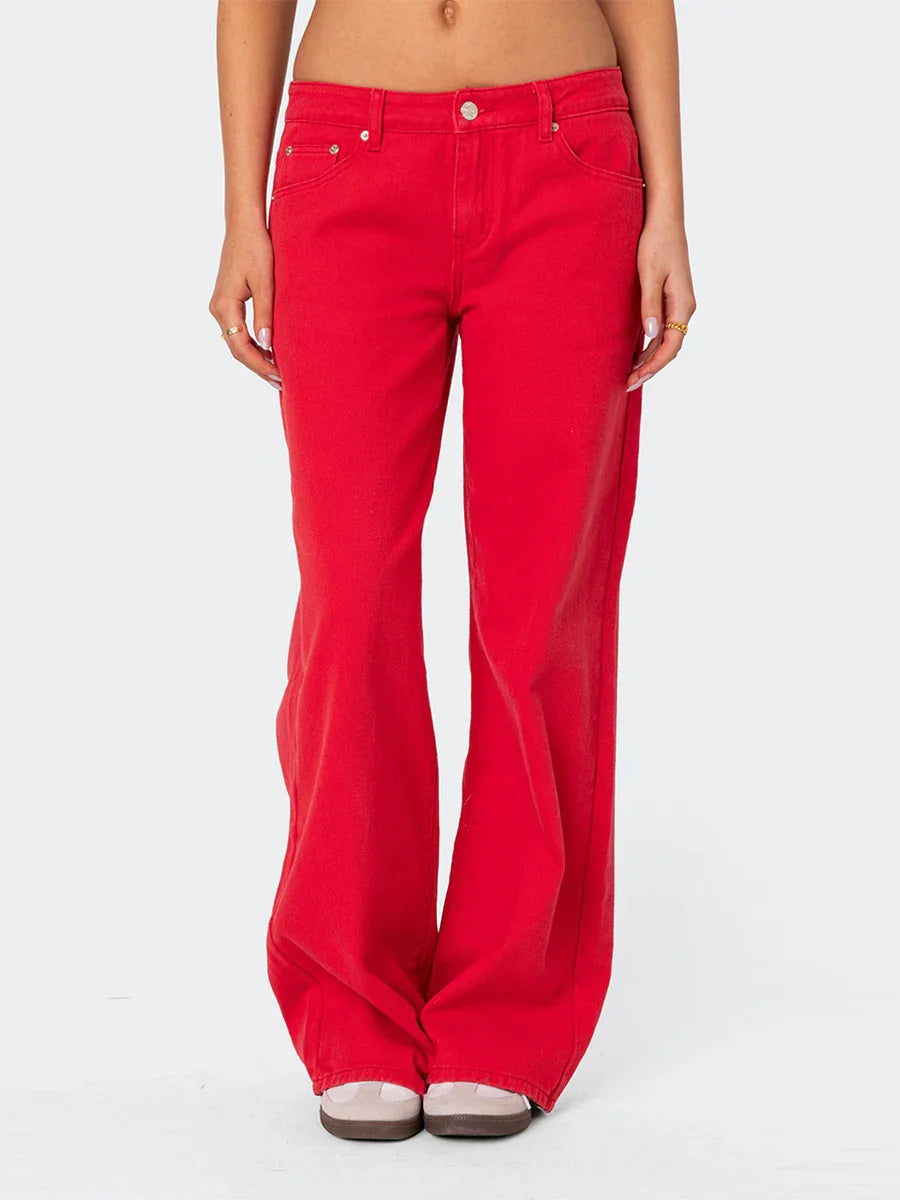 Delphine Straight-Leg Denim Jeans