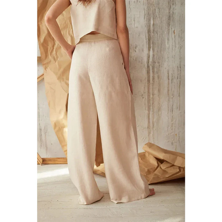Solène Cotton Wide-Leg Everyday Pants