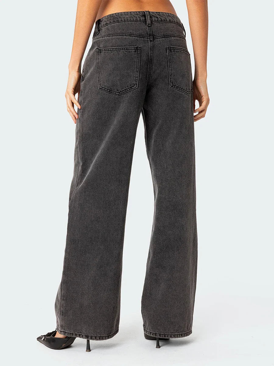 Delphine Straight-Leg Denim Jeans
