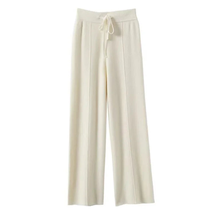 Elysia Merino Wool Wide-Leg Trousers
