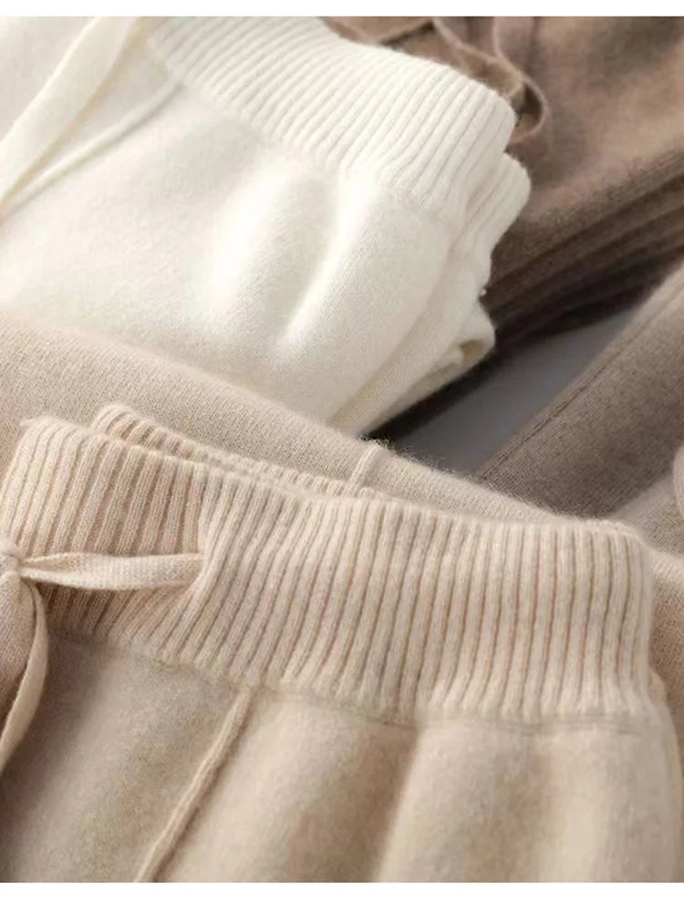 Elysia Merino Wool Wide-Leg Trousers