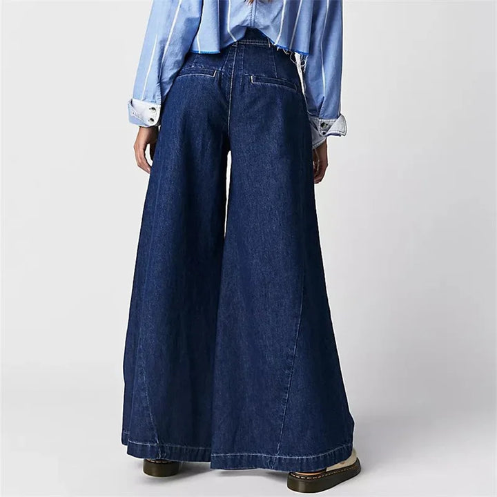 Vesper Pleated Wide-Lise Jeans
