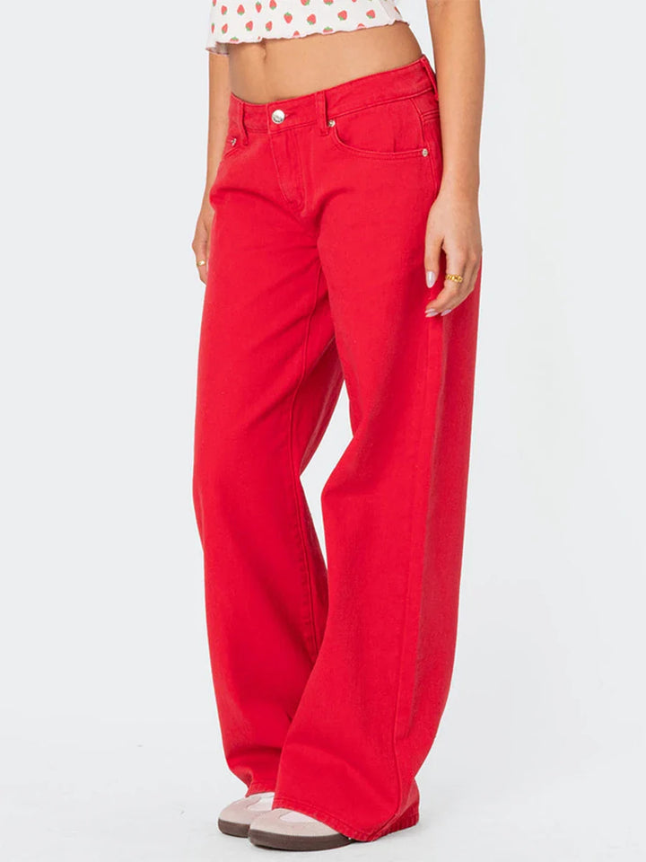 Delphine Straight-Leg Denim Jeans