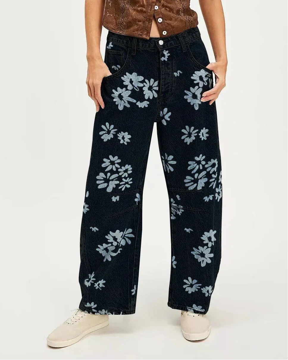 Virelle Tapestry Wide-Leg Jeans