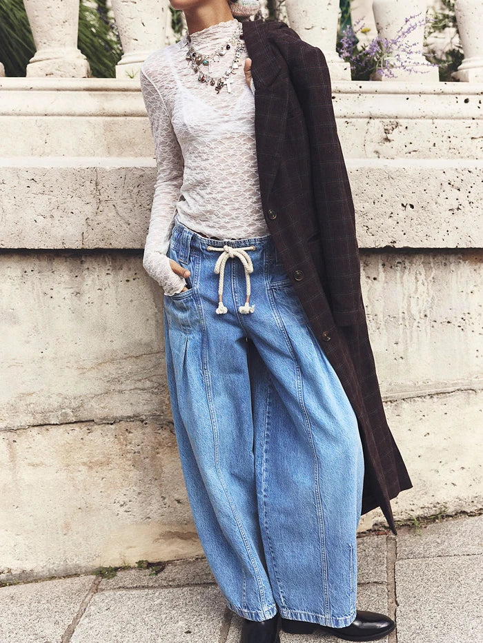 Auren Drawstring Denim Trousers
