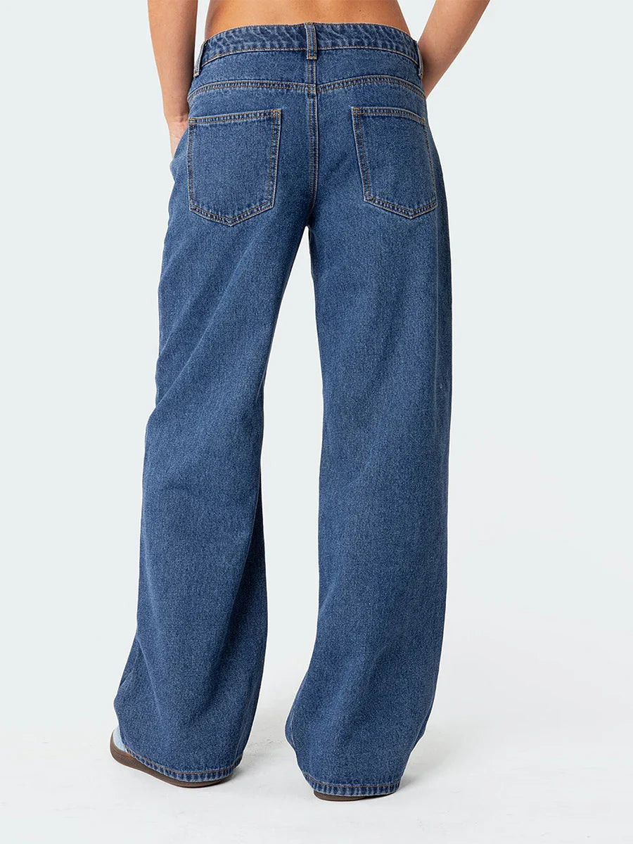 Delphine Straight-Leg Denim Jeans