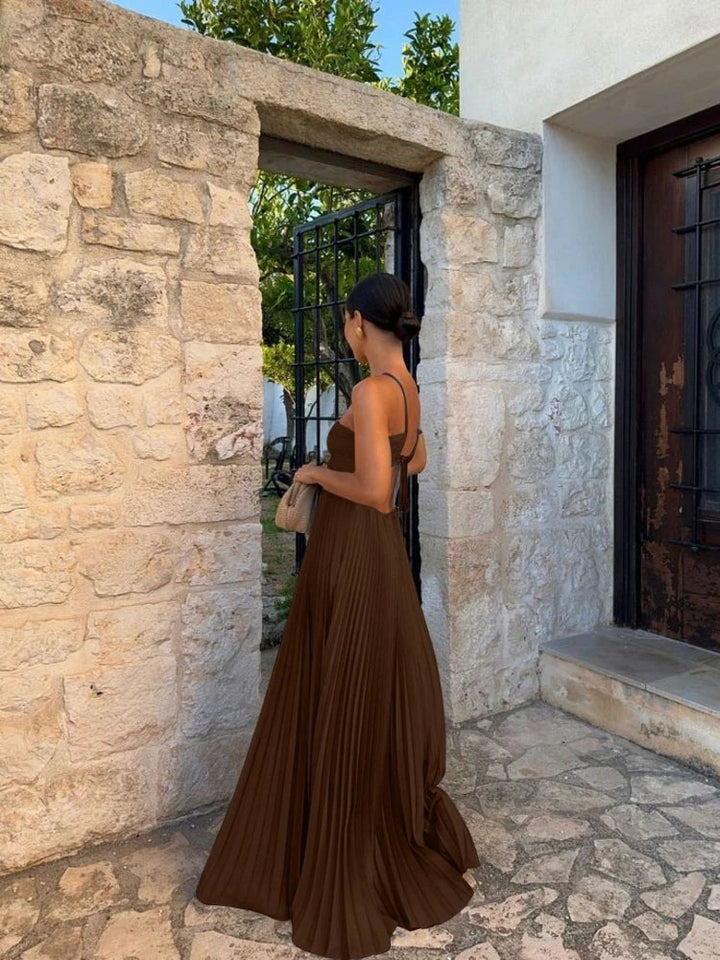 Irene Pleated Maxi Dress