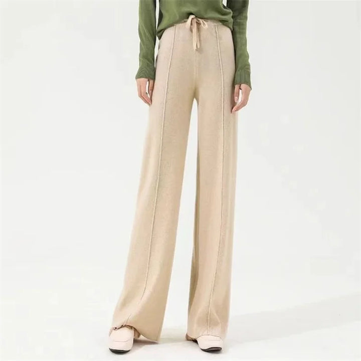 Elysia Merino Wool Wide-Leg Trousers