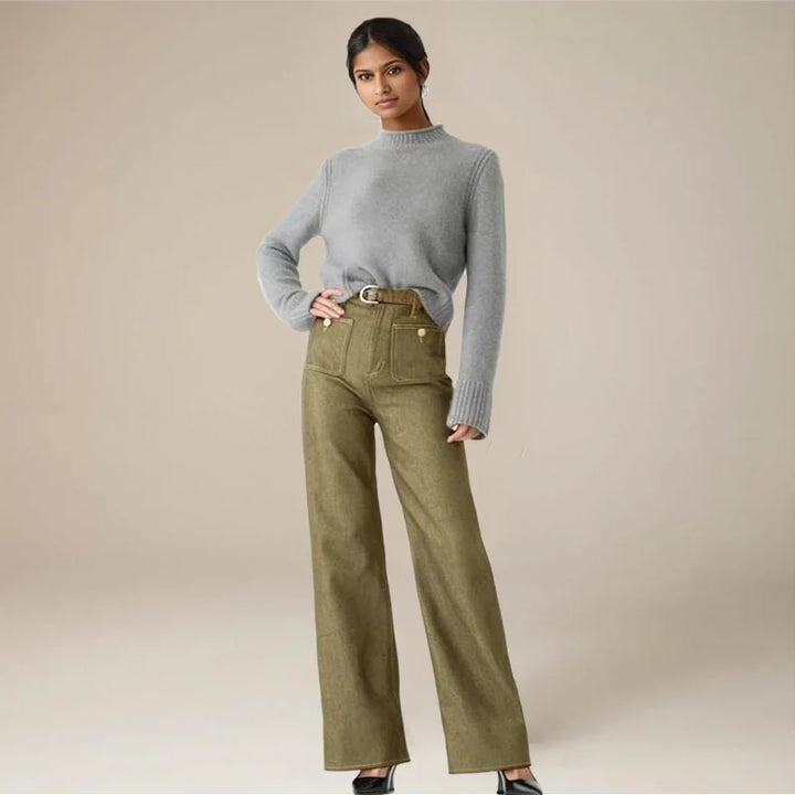 Aurelia Pocket Detail Wide-Leg Jeans