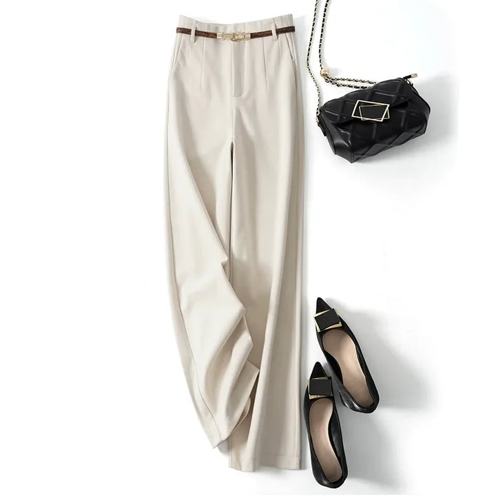 Virella Wide-Leg Wool Trousers