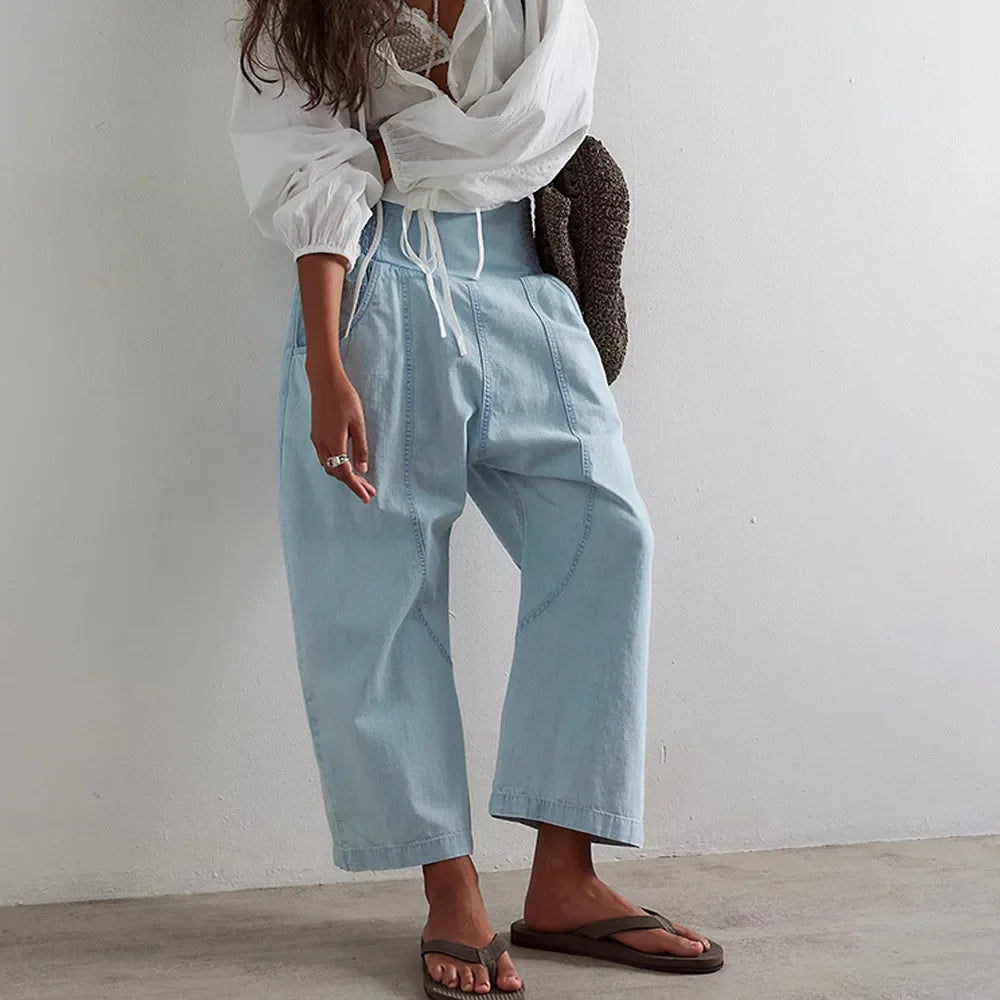 Marlowe Washed Wide-Leg Pants