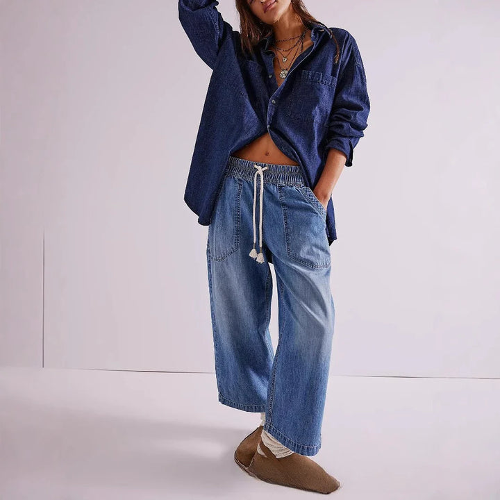 Solara Drawstring Crop Jeans