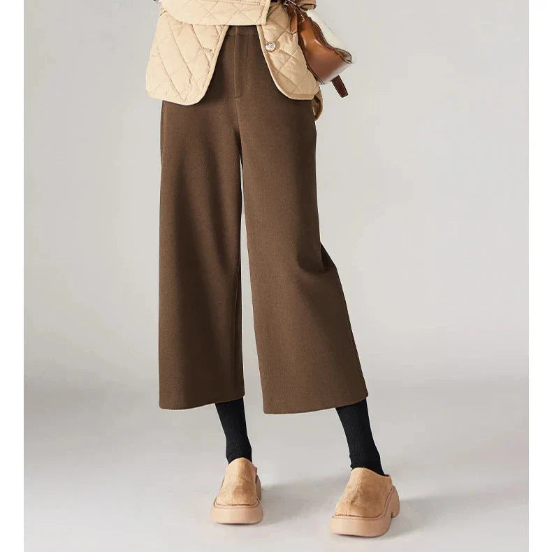 Elowira Wool Wide-Leg Trousers