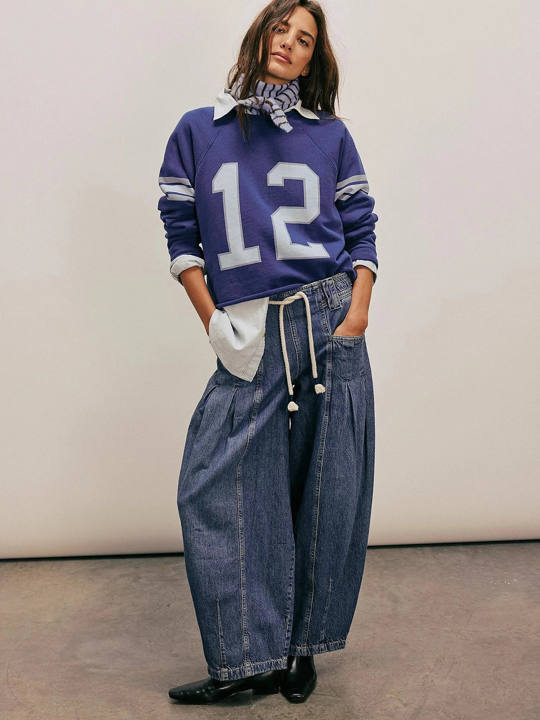 Auren Drawstring Denim Trousers