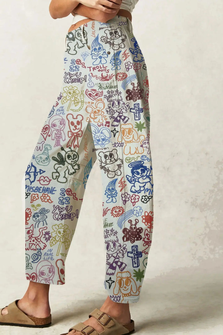 Virelle Tapestry Wide-Leg Jeans