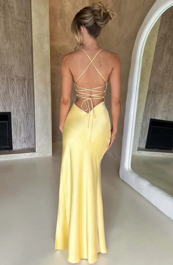 Lilly V-Neck Slit Maxi Dress