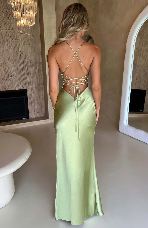 Lilly V-Neck Slit Maxi Dress